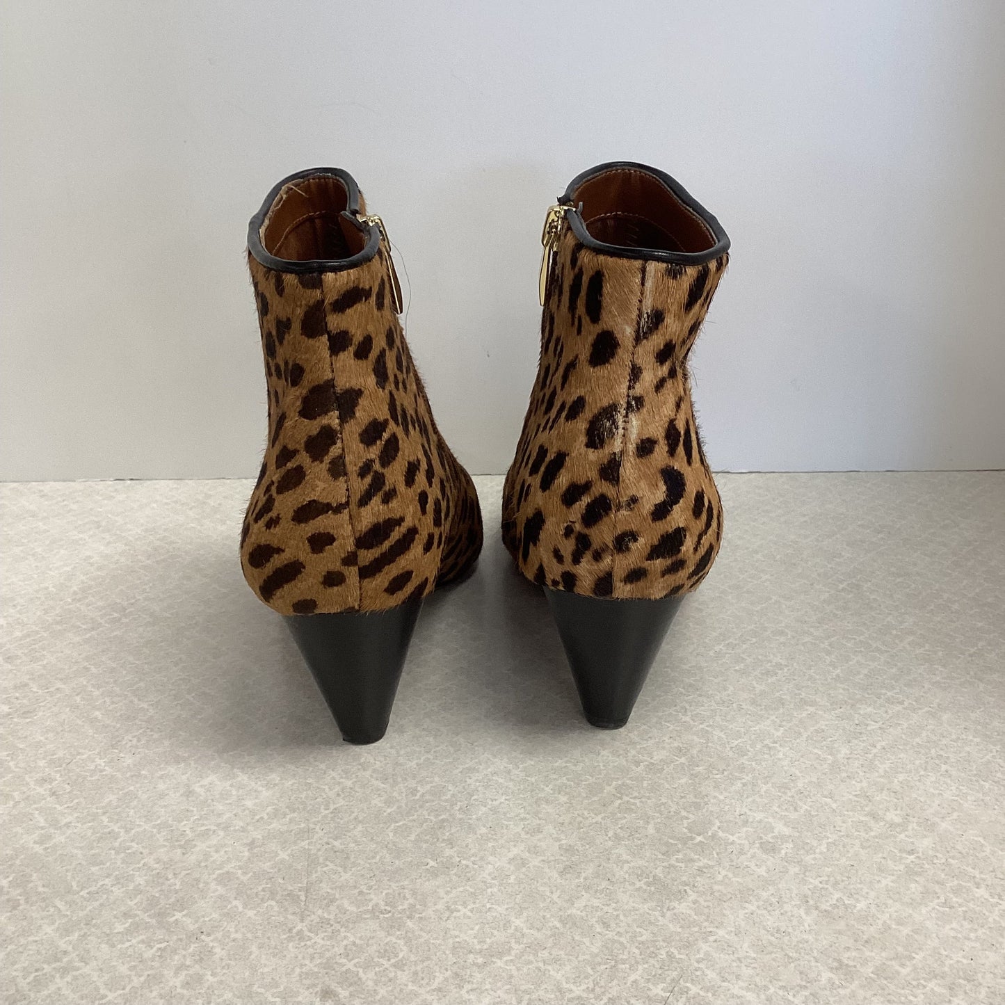 Boots Ankle Heels By Franco Sarto In Animal Print, Size: 8