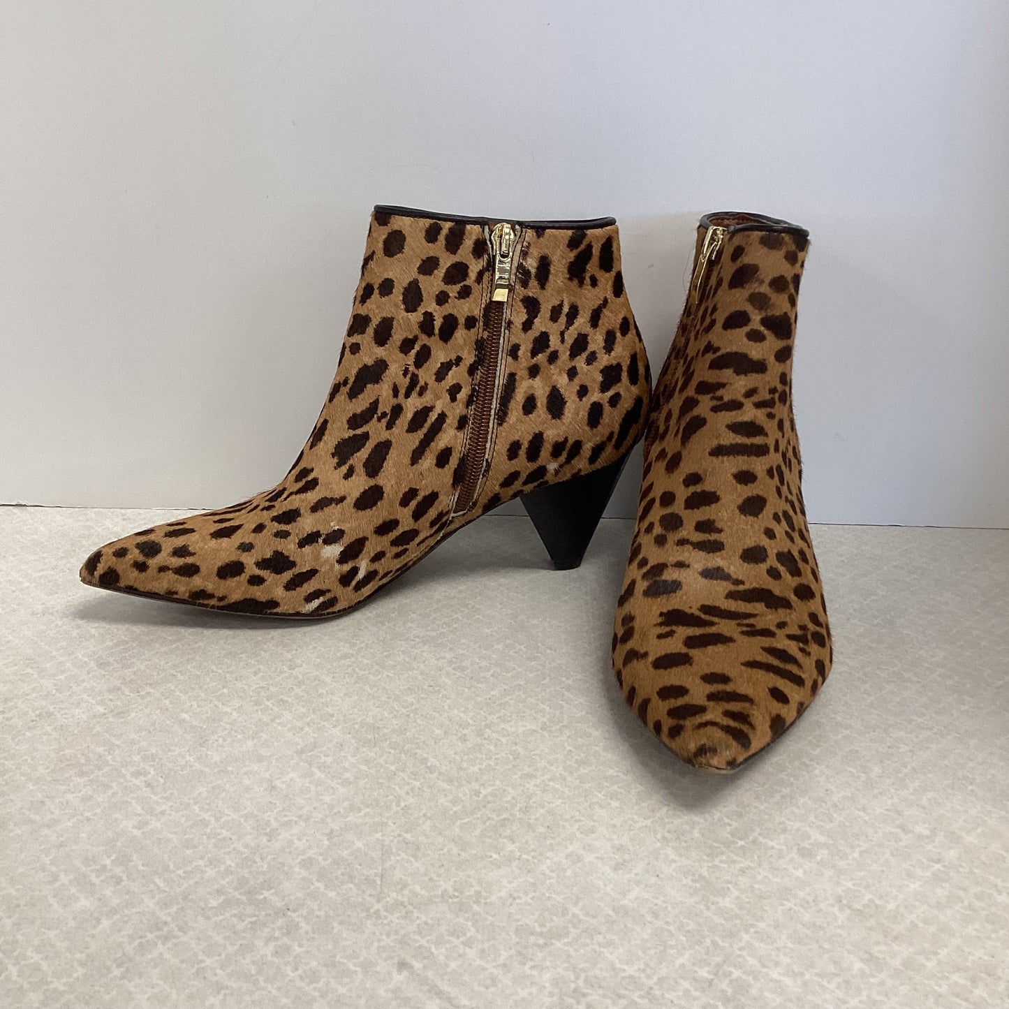 Boots Ankle Heels By Franco Sarto In Animal Print, Size: 8