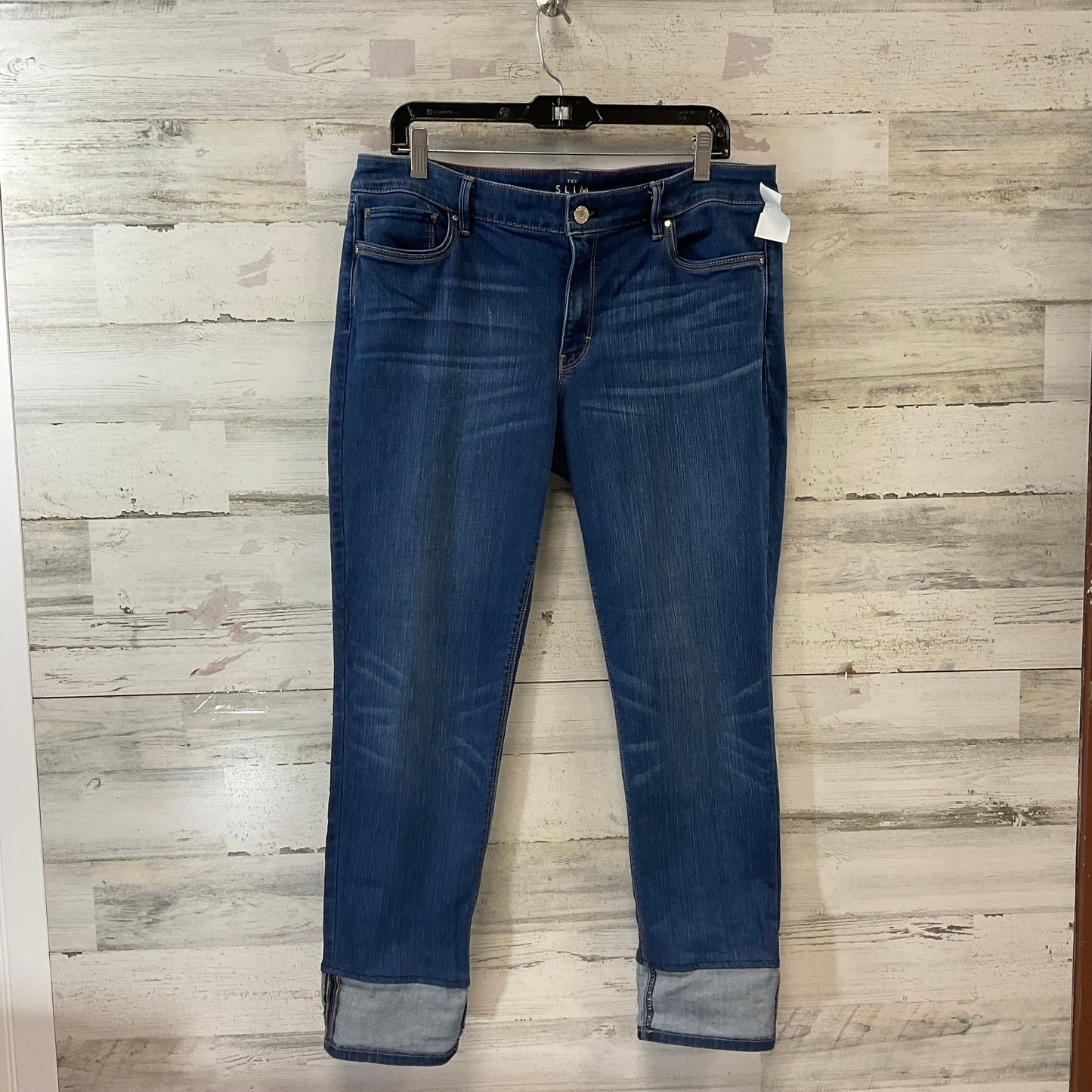 Jeans Cropped By White House Black Market In Blue Denim, Size: 12