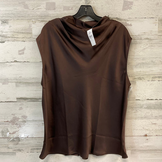 Top Sleeveless By Loft In Brown, Size: Xl