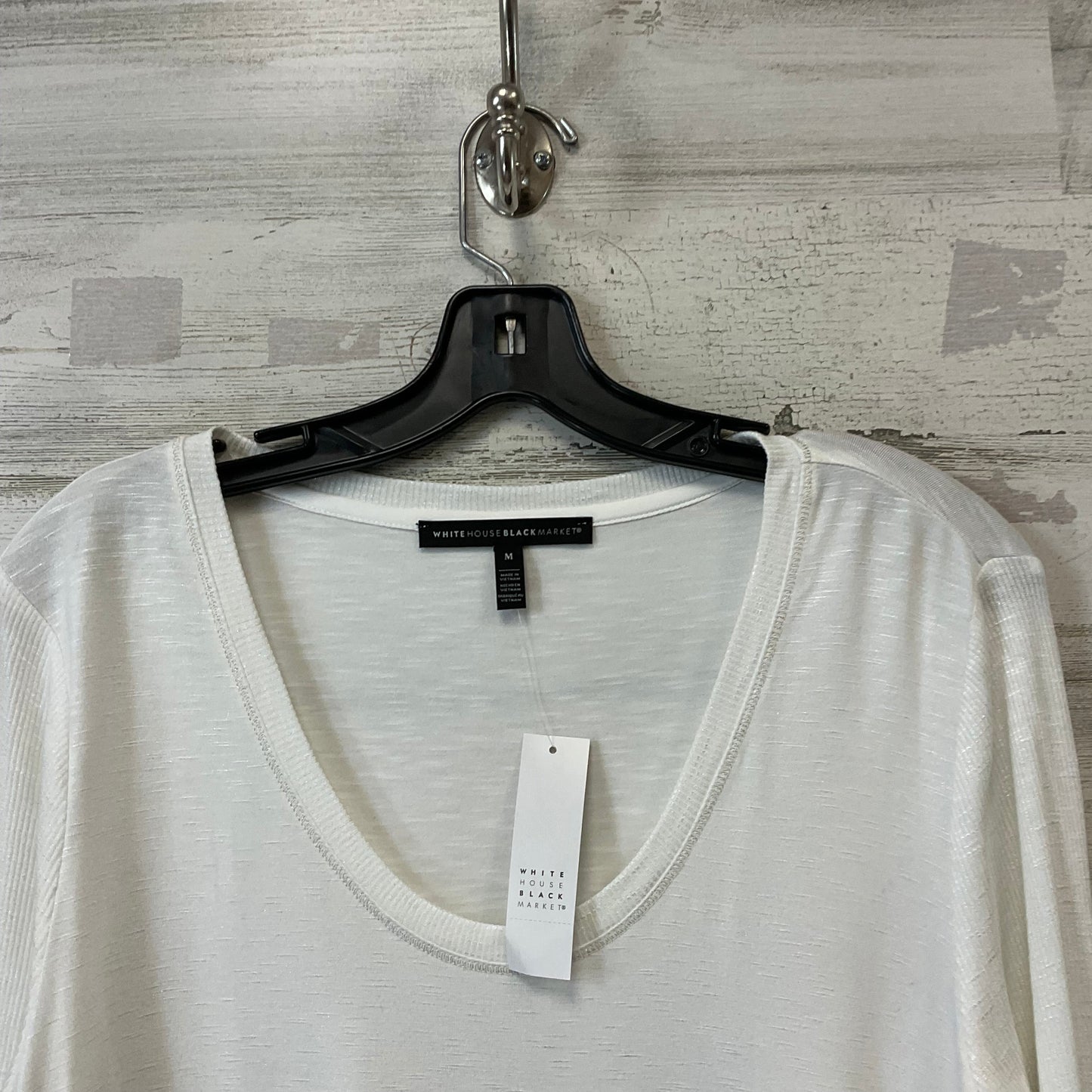 Top Long Sleeve By White House Black Market In White, Size: M