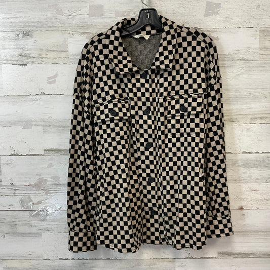 Jacket Shirt By NEW IN In Black & Cream, Size: 1x