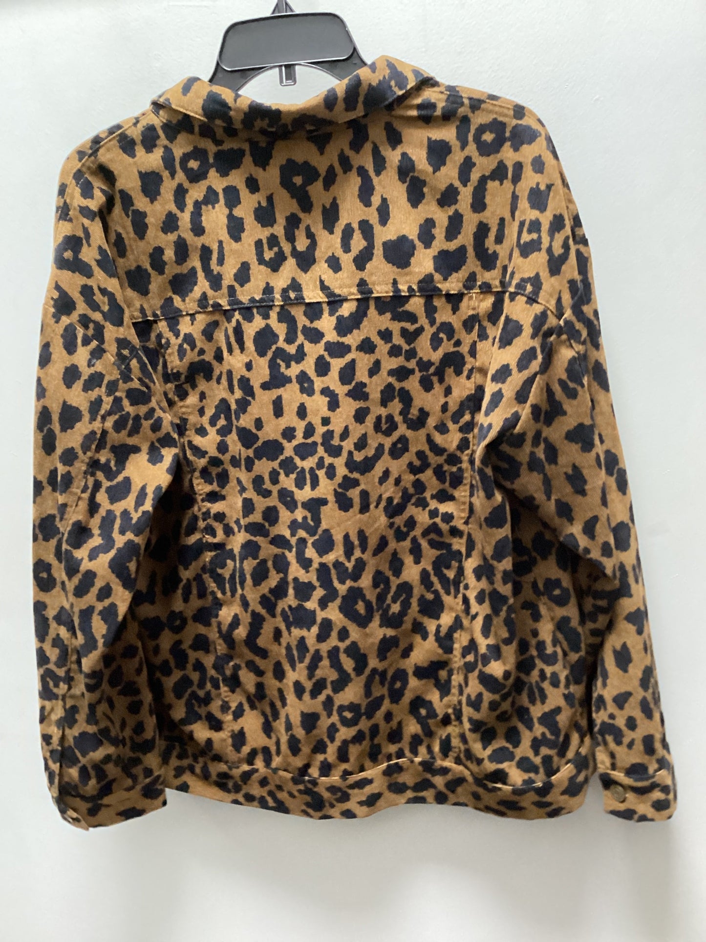 Jacket Shirt By Entro In Animal Print, Size: L