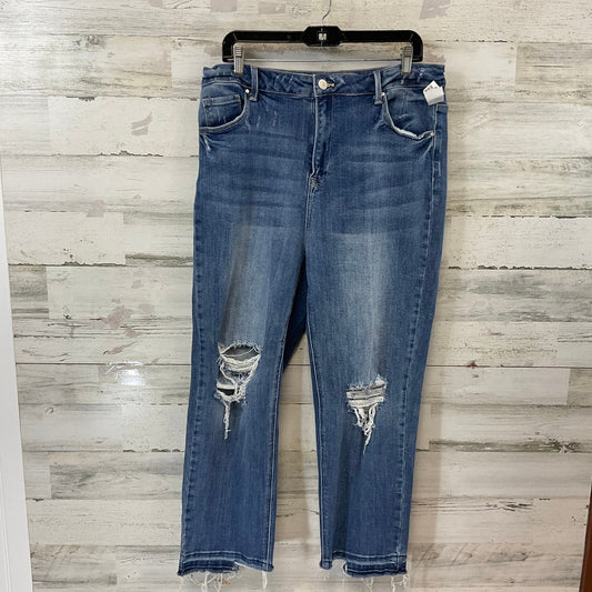 Jeans Straight By Risen In Blue Denim, Size: 1x