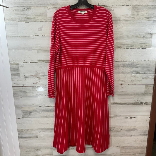 Dress Casual Maxi By Boden In Red, Size: 2x