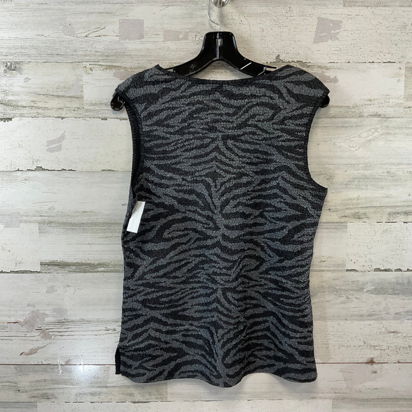 Top Sleeveless By Ming Wang In Black & Grey, Size: S