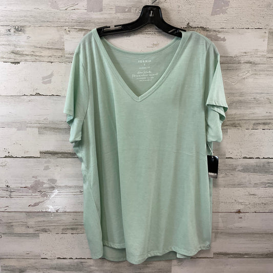 Top Short Sleeve Basic By Torrid In Green, Size: 3x