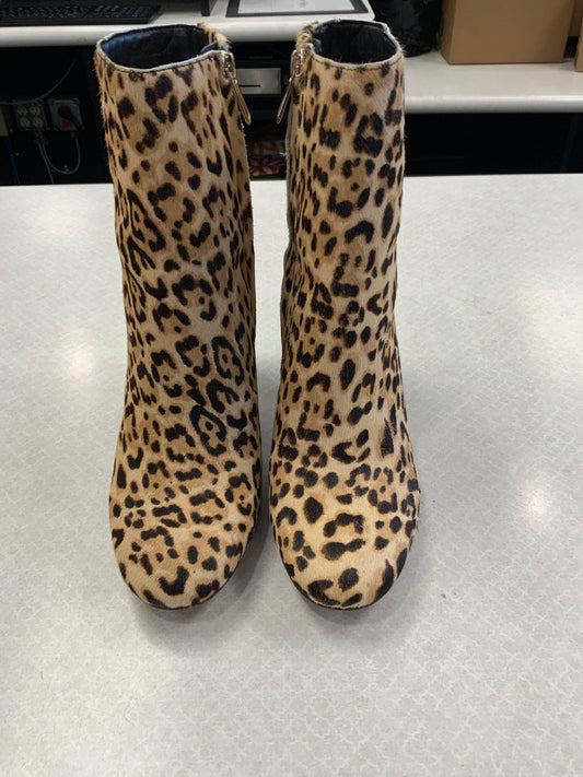 Boots Ankle Heels By Sam Edelman In Animal Print, Size: 7.5