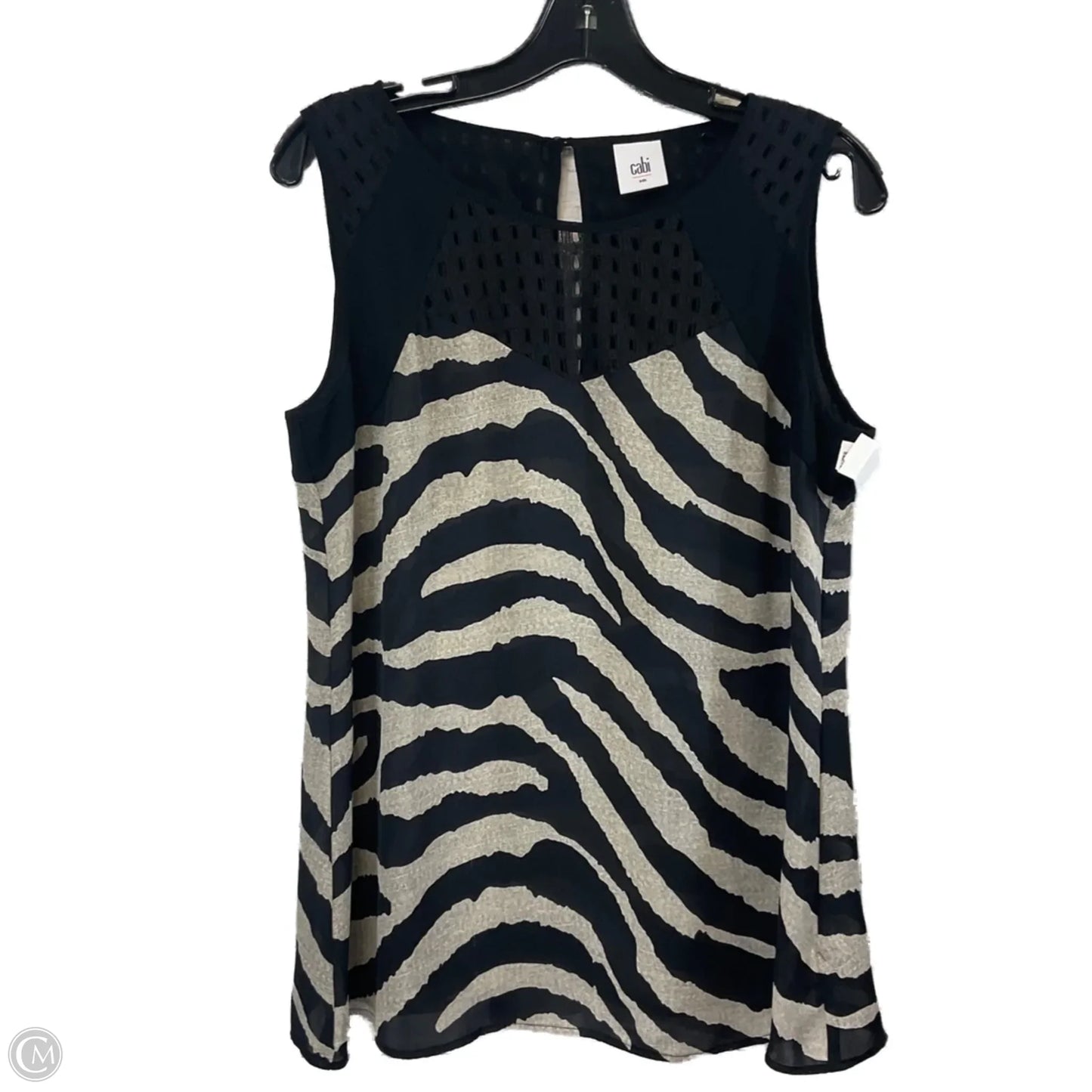 Blouse Short Sleeve By Cabi In Black, Size: S