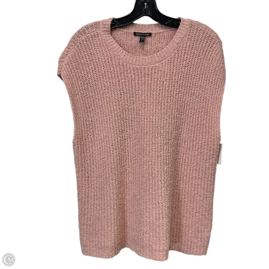 Vest Sweater By Eileen Fisher In Pink, Size: S