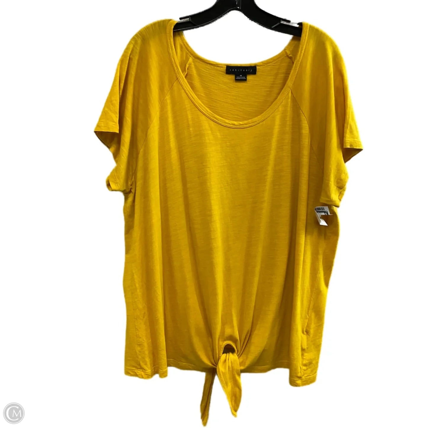 Top Short Sleeve Basic By Sanctuary In Yellow, Size: 1x