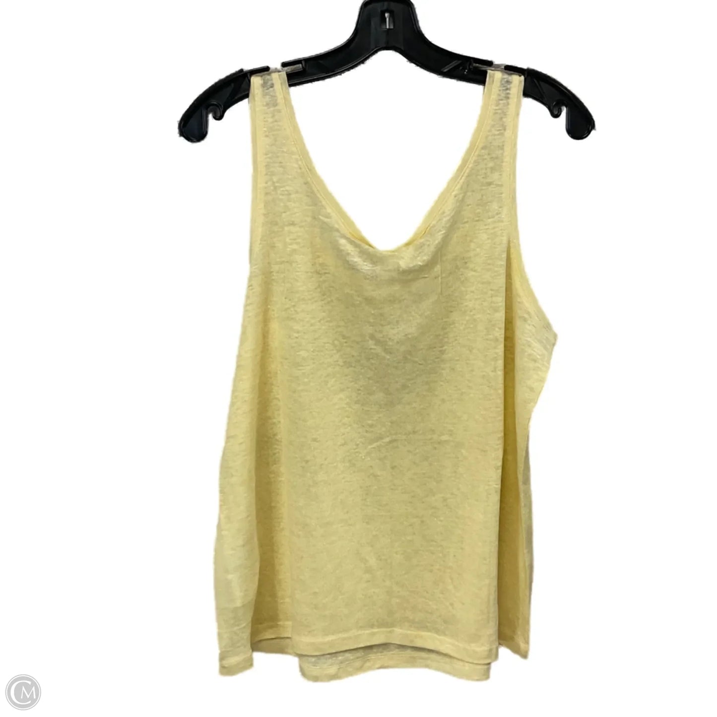 Top Sleeveless By H&m In Yellow, Size: M