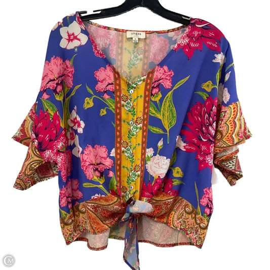 Blouse Short Sleeve By Umgee In Purple, Size: S