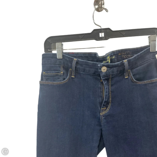 Jeans Boot Cut By 7 For All Mankind In Blue Denim, Size: 10