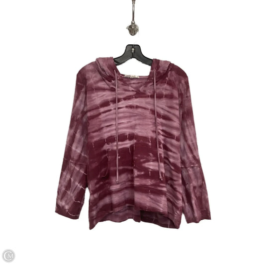 Athletic Top Long Sleeve Hoodie By Johnny Was In Purple, Size: L