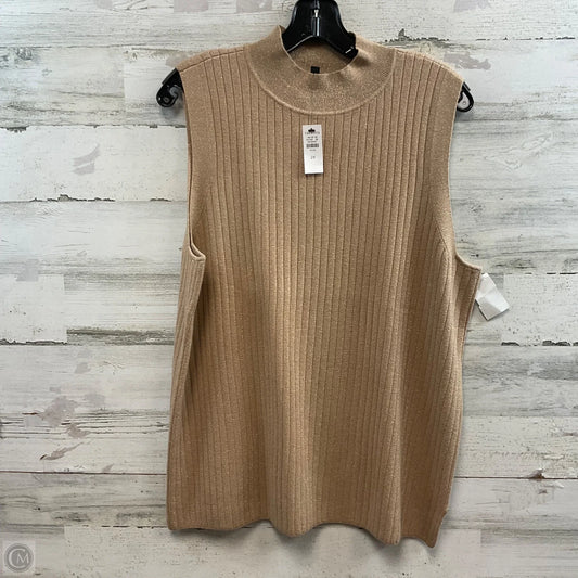 Blouse Sleeveless By Talbots In Gold, Size: 2x