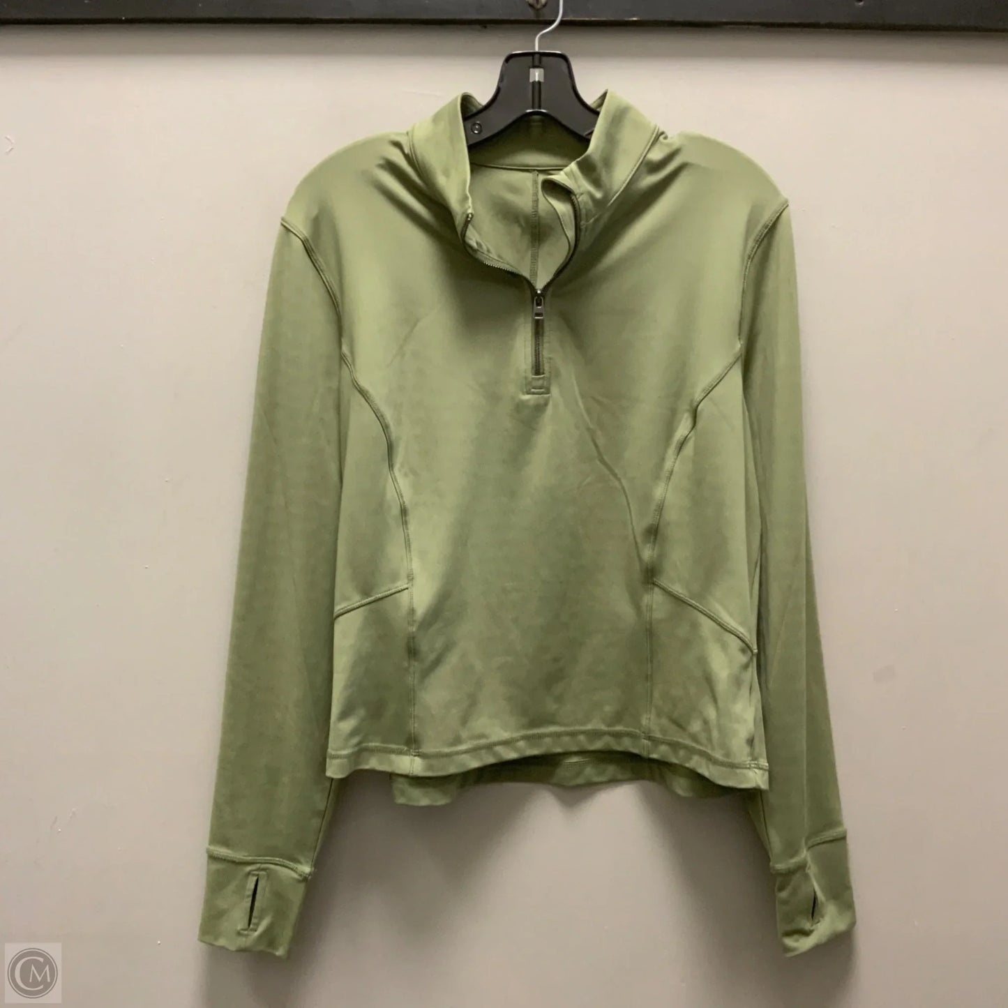 Athletic Top Long Sleeve Collar By Avia In Green, Size: Xl