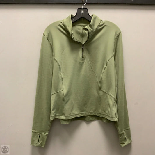 Athletic Top Long Sleeve Collar By Avia In Green, Size: Xl