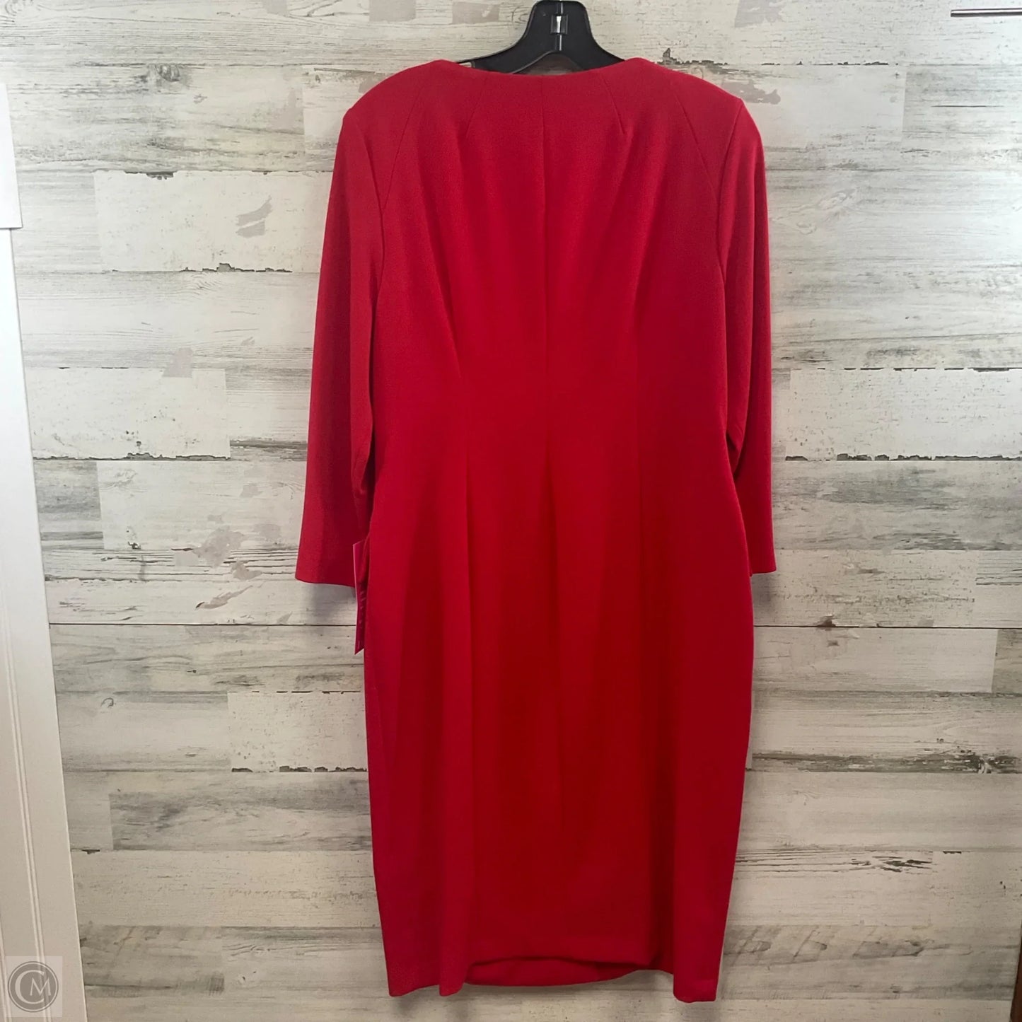 Dress Casual Midi By Donna Karan In Red, Size: L