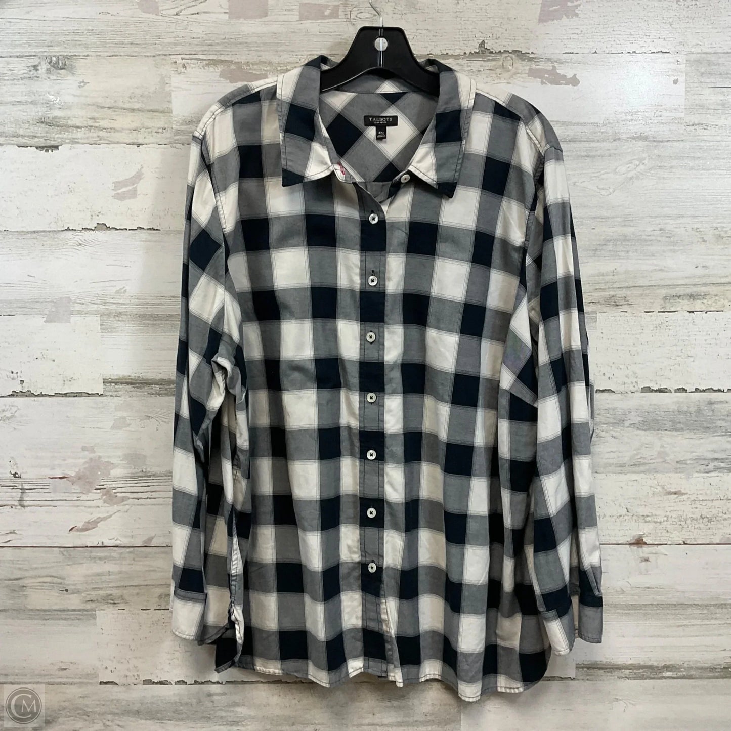 Blouse Long Sleeve By Talbots In Black, Size: 3x