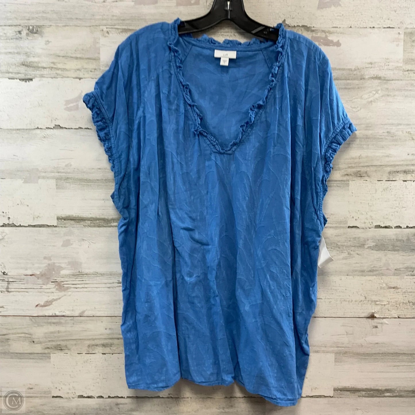 Top Sleeveless By J. Jill In Blue, Size: 3x