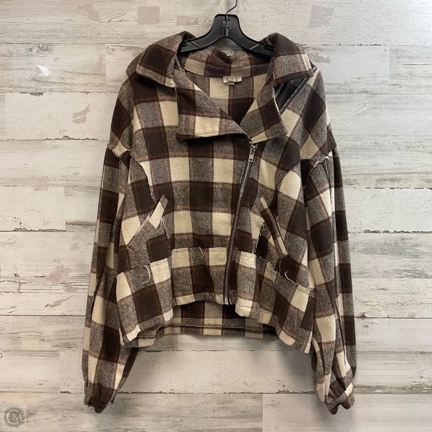 Jacket Other By Pol In Brown, Size: L