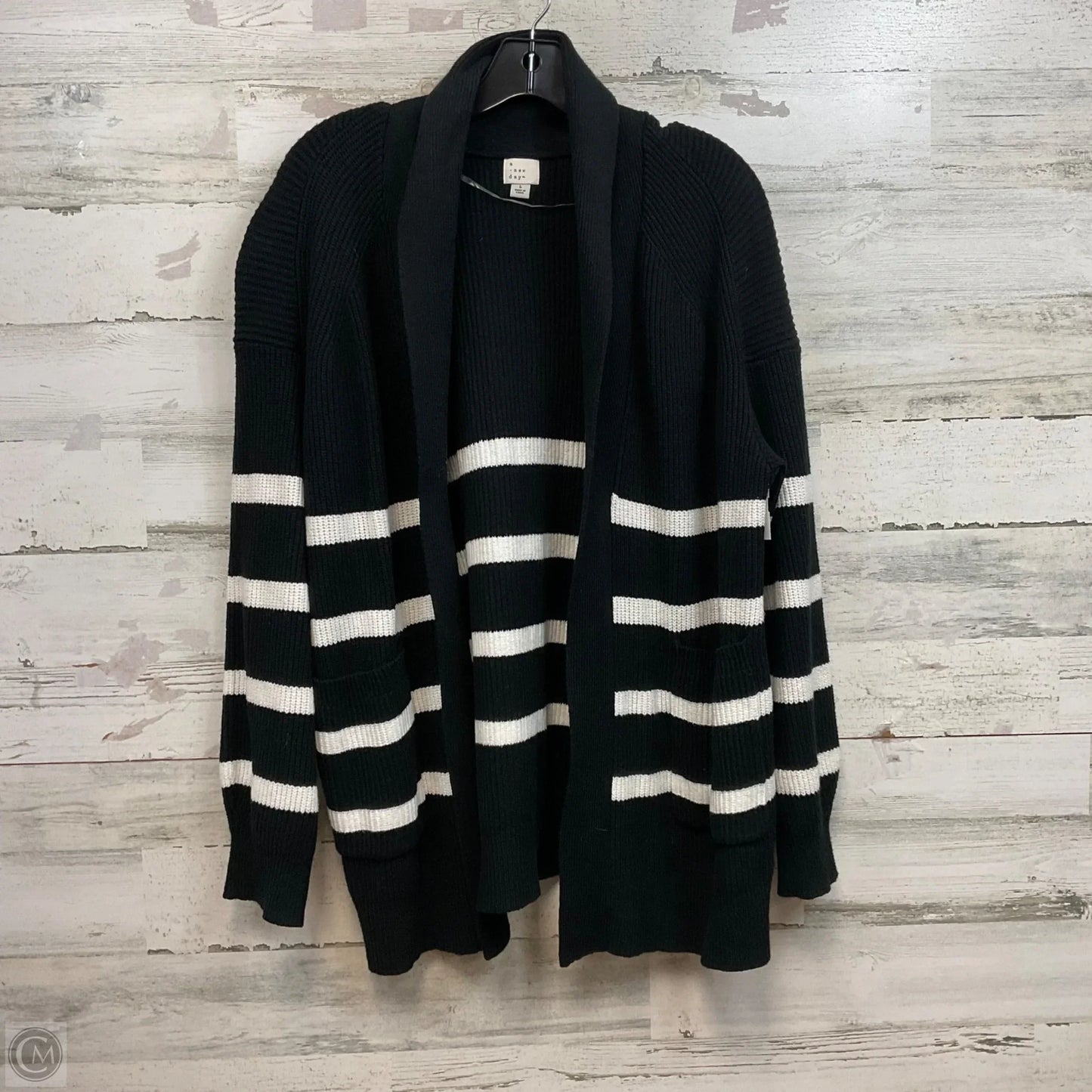 Sweater Cardigan By A New Day In Black, Size: L
