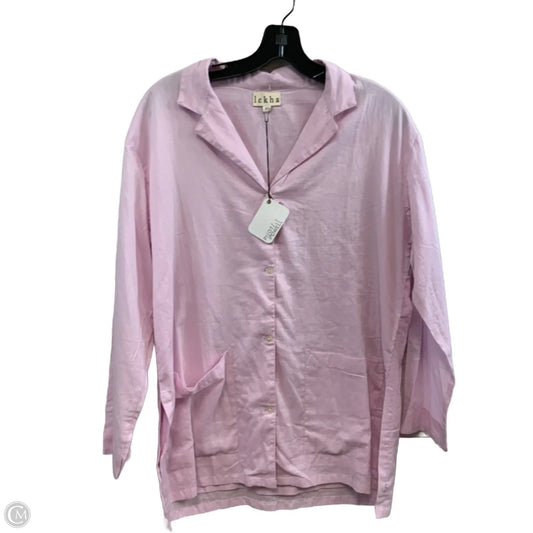 Blouse Long Sleeve By LEKHA In Pink, Size: Xs