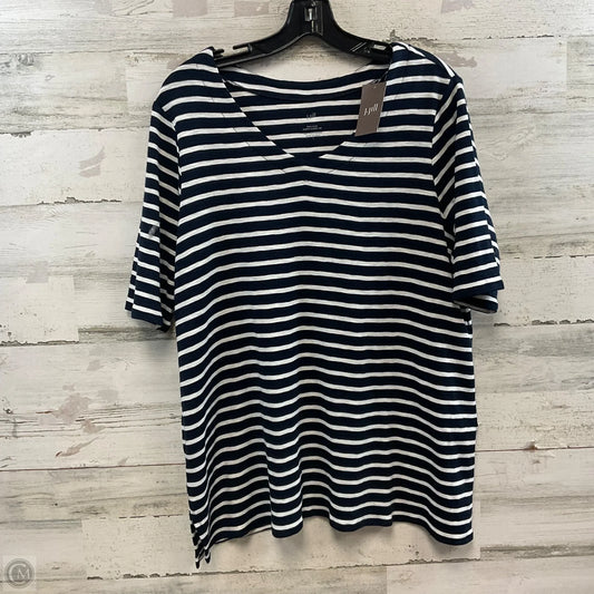 Top Short Sleeve By J. Jill In Blue, Size: L