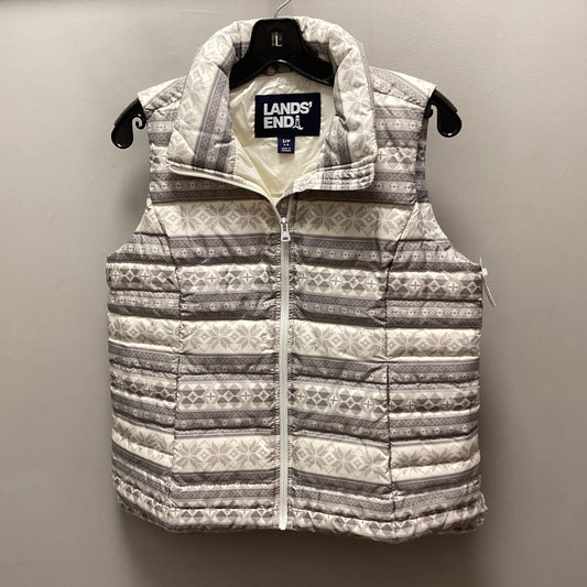 Vest Puffer & Quilted By Lands End In Grey White, Size: S