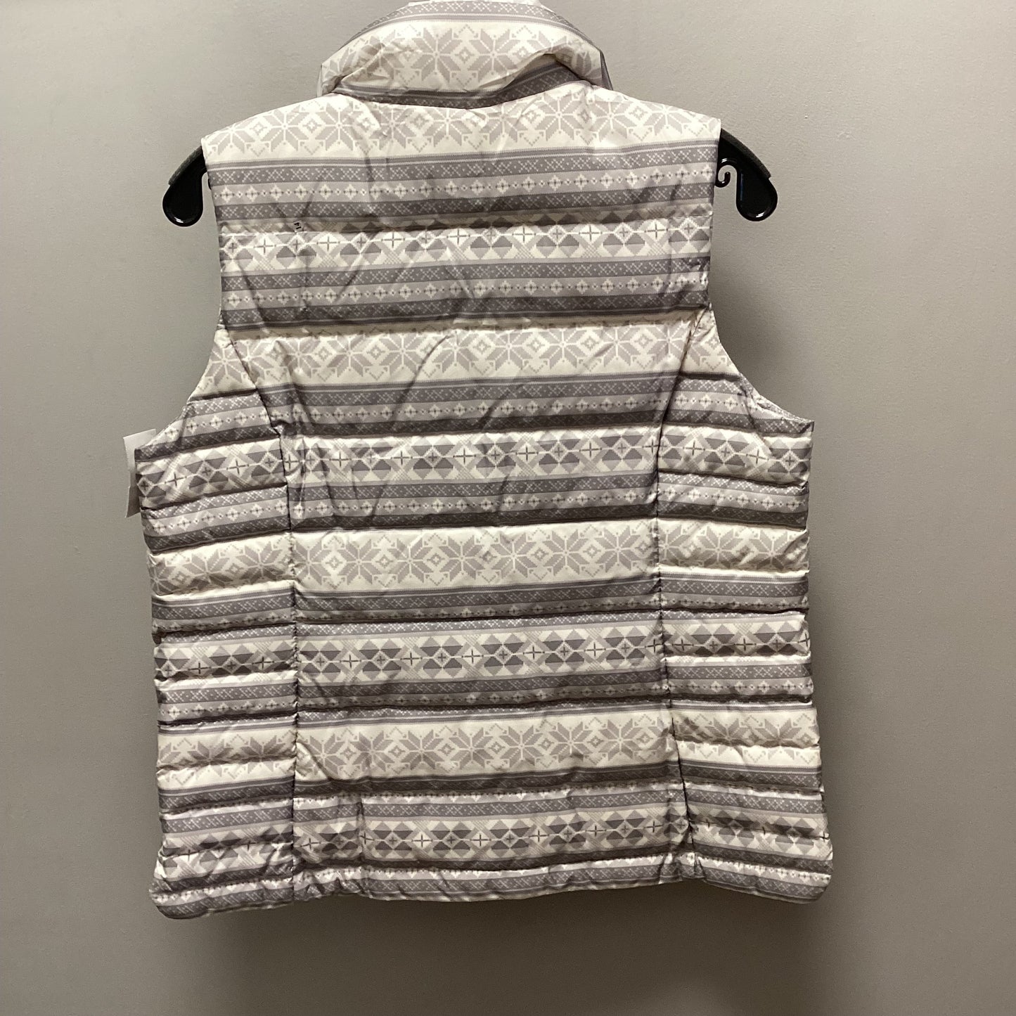 Vest Puffer & Quilted By Lands End In Grey White, Size: S