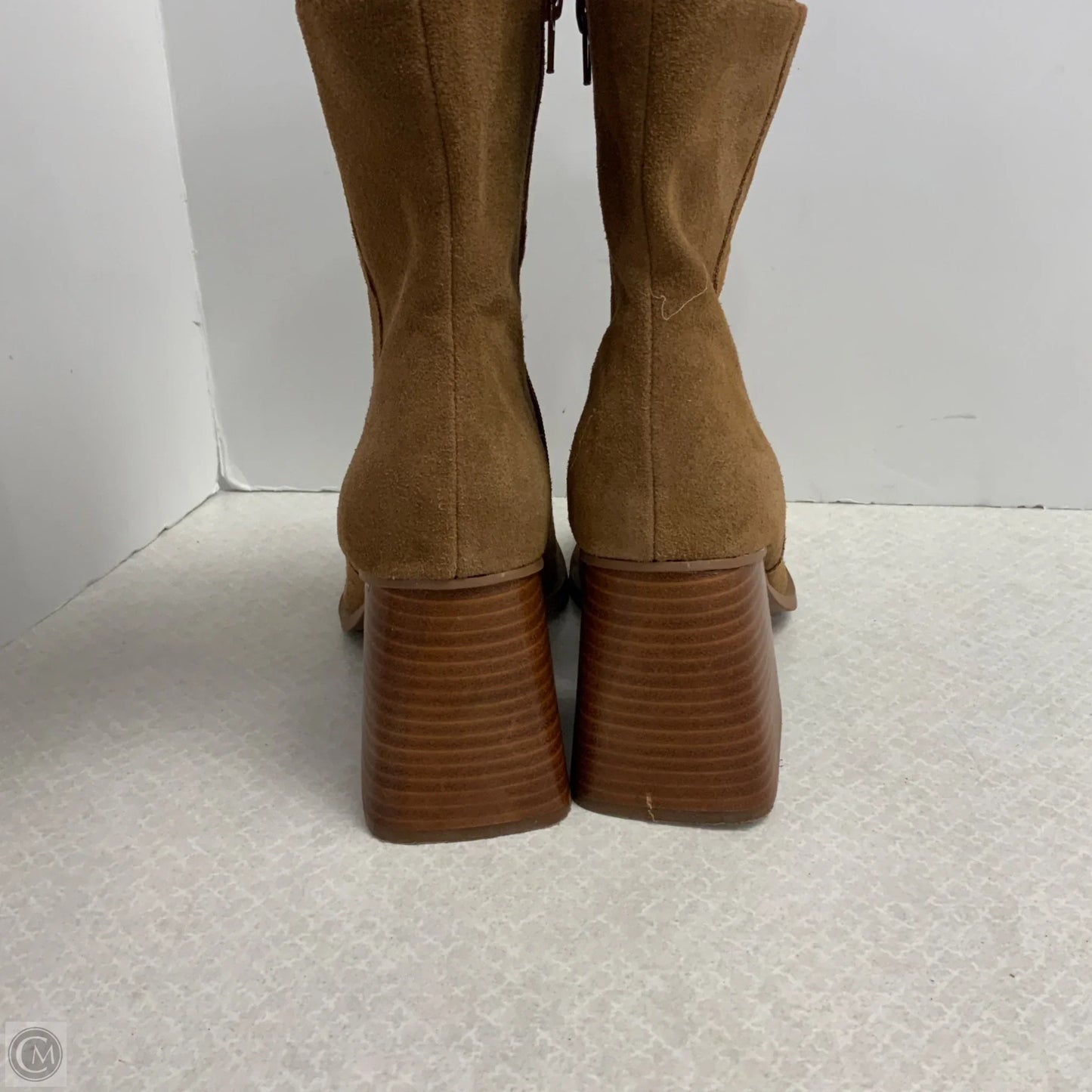 Boots Ankle Heels By Crown Vintage In Brown, Size: 10