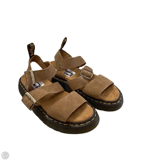 Sandals Flats By Dr Martens In Brown, Size: 8