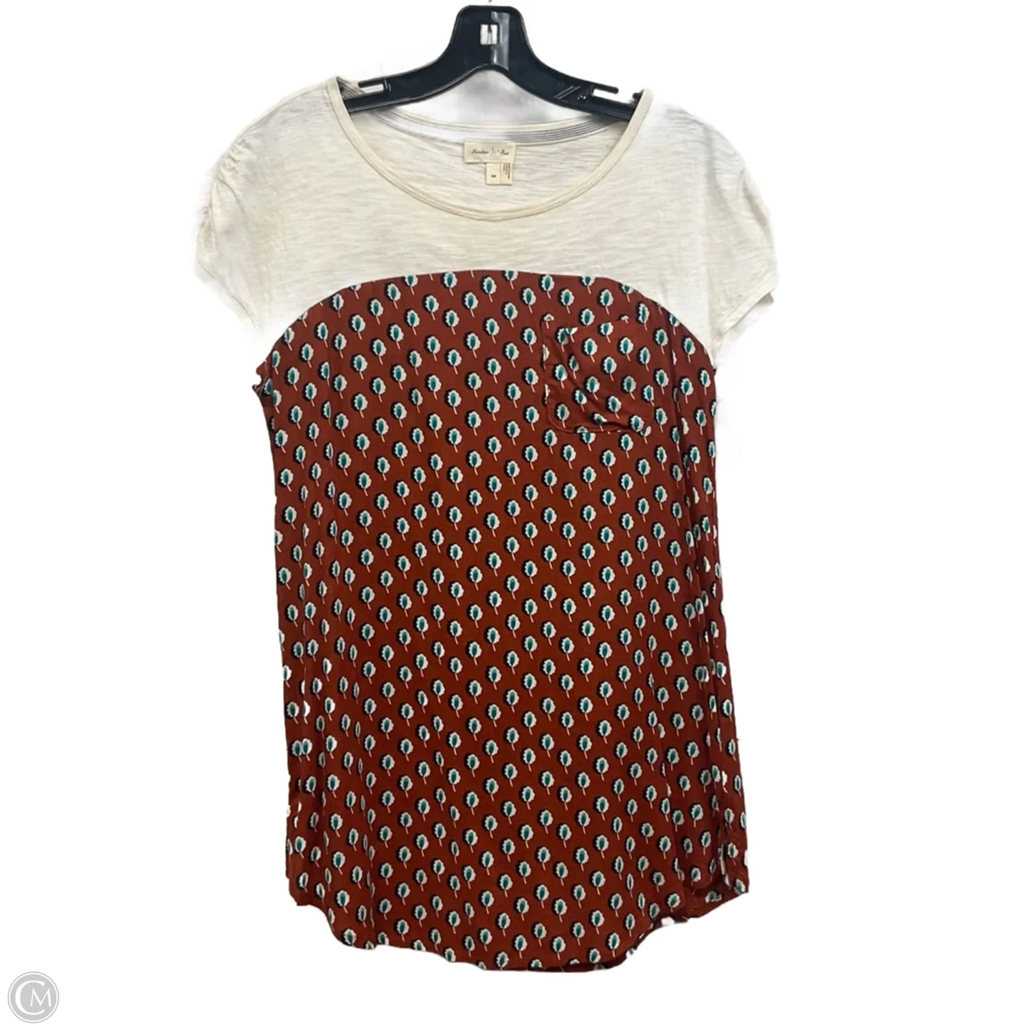Top Short Sleeve Basic By Meadow Rue In Brown, Size: Xs