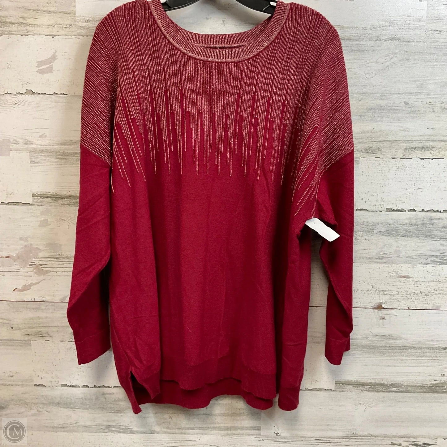 Sweater By Alfani In Red, Size: 3x