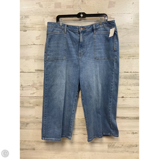 Jeans Cropped By Soft Surroundings In Blue Denim, Size: 18