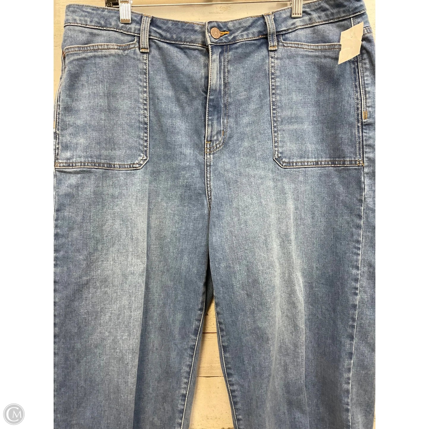 Jeans Cropped By Soft Surroundings In Blue Denim, Size: 18