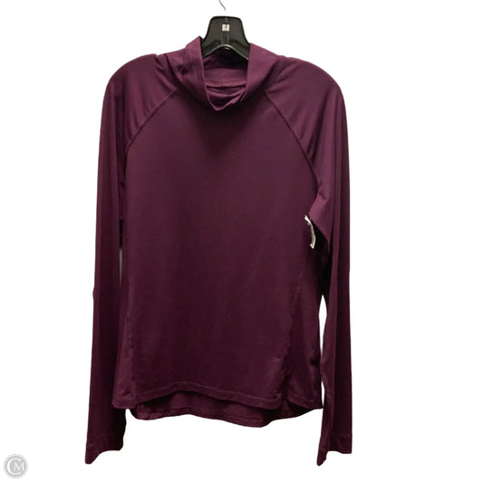 Athletic Top Long Sleeve Collar By Tek Gear In Purple, Size: Xl