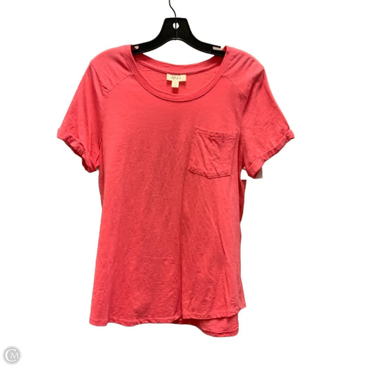 Top Short Sleeve Basic By Style And Company In Pink, Size: Xl