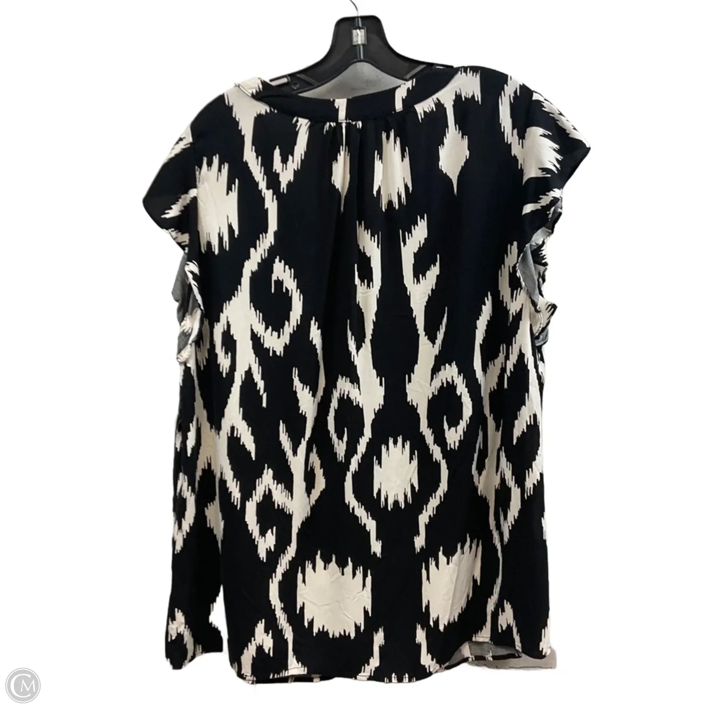Blouse Short Sleeve By Rachel Zoe In Black, Size: 2x