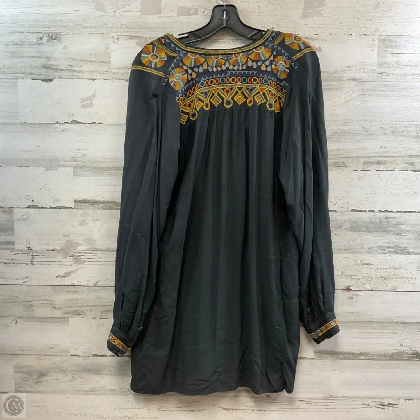 Tunic Long Sleeve By Johnny Was In Grey, Size: S
