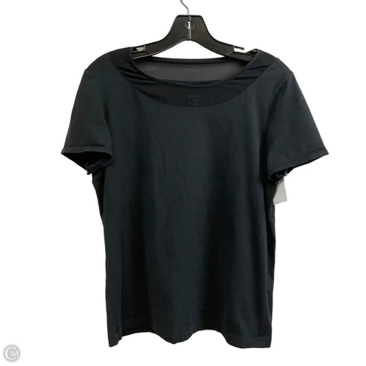 Top Short Sleeve Designer By Lafayette 148 In Black, Size: L