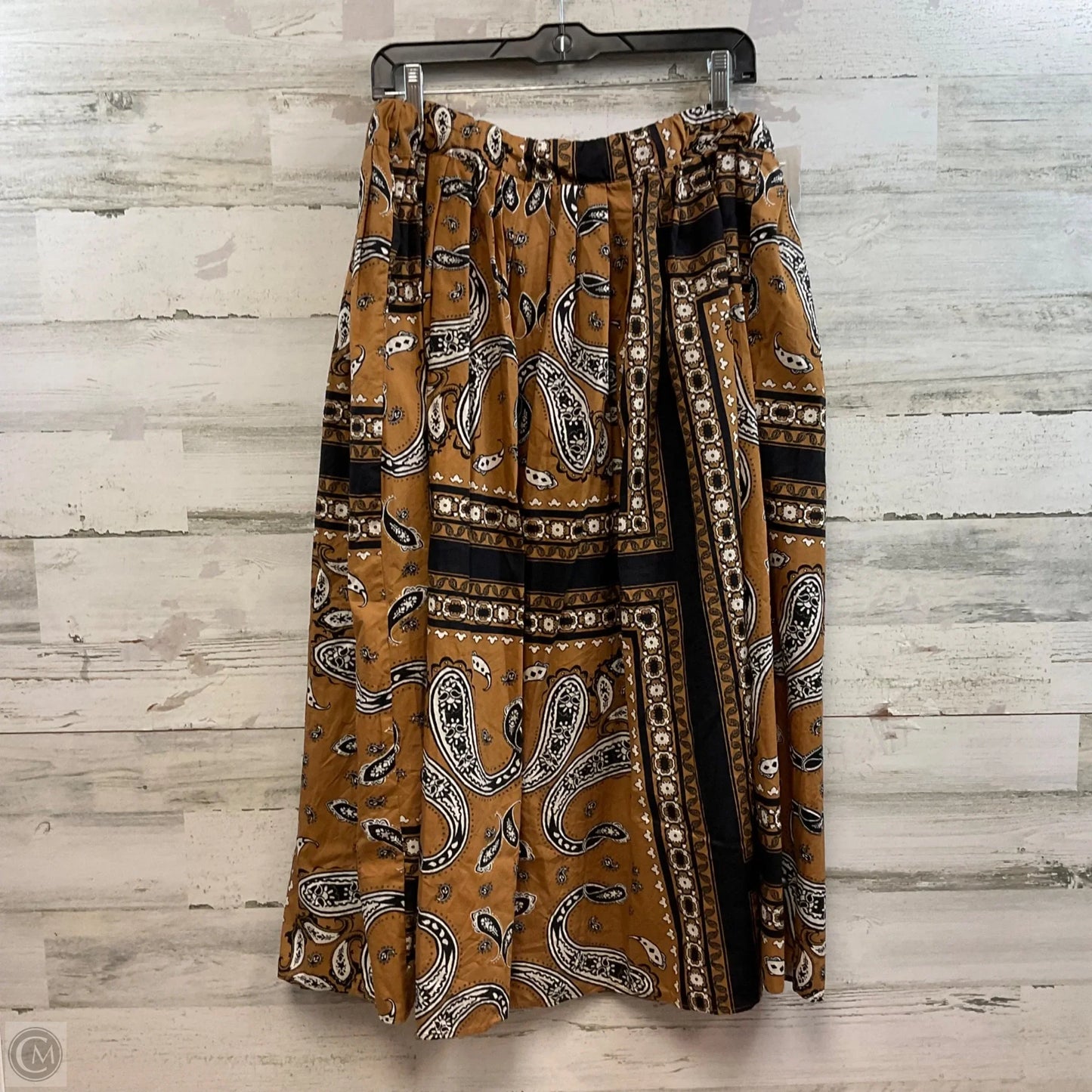 Skirt Midi By Halogen In Brown, Size: L