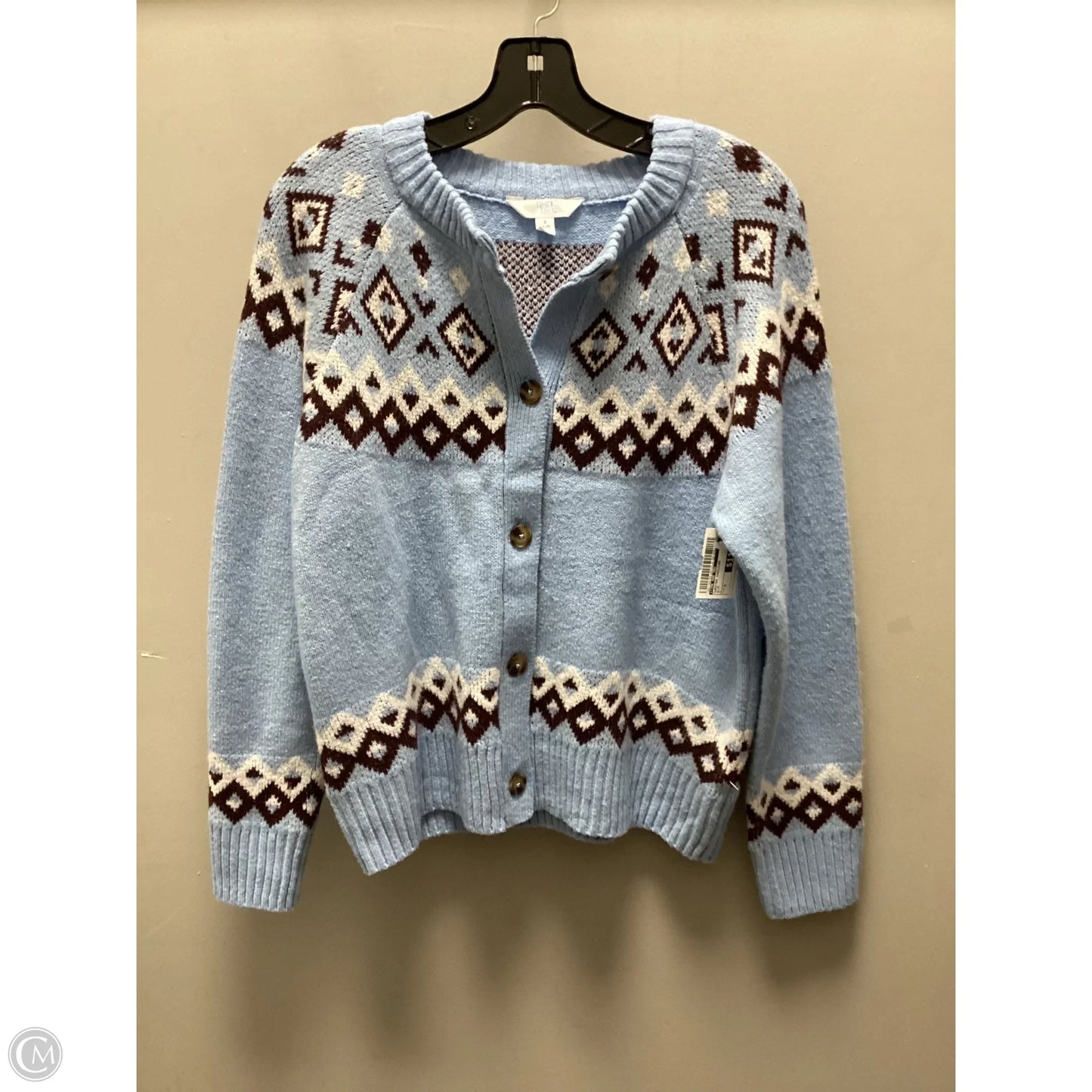 Sweater Cardigan By Time And Tru In Blue, Size: S