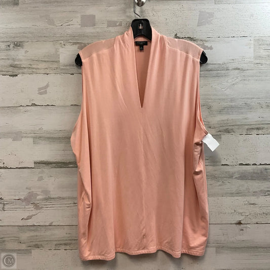 Top Sleeveless By Talbots In Orange, Size: 3x