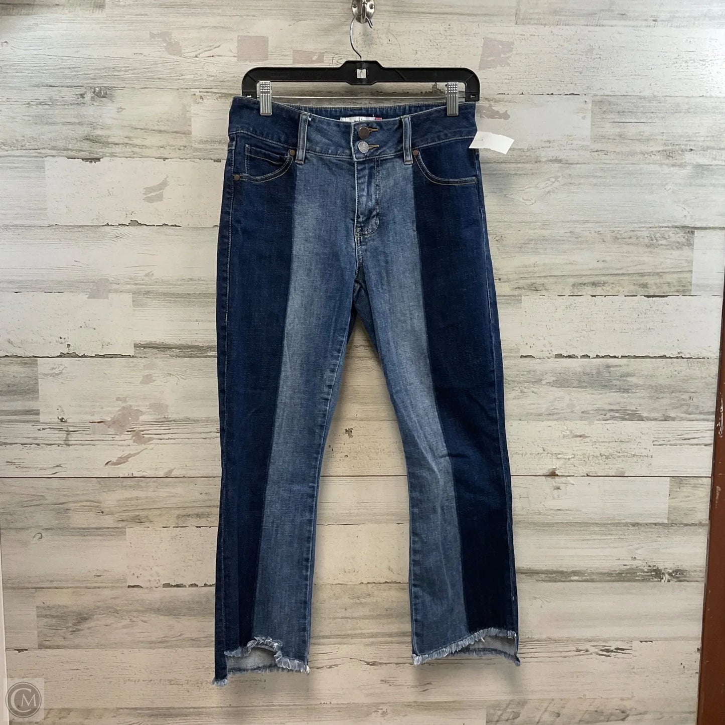 Jeans Cropped By Cabi In Blue Denim, Size: 6