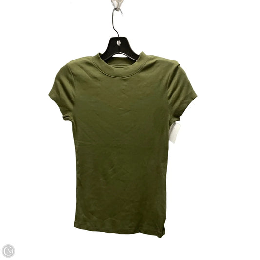 Top Short Sleeve Basic By A New Day In Green, Size: Xs