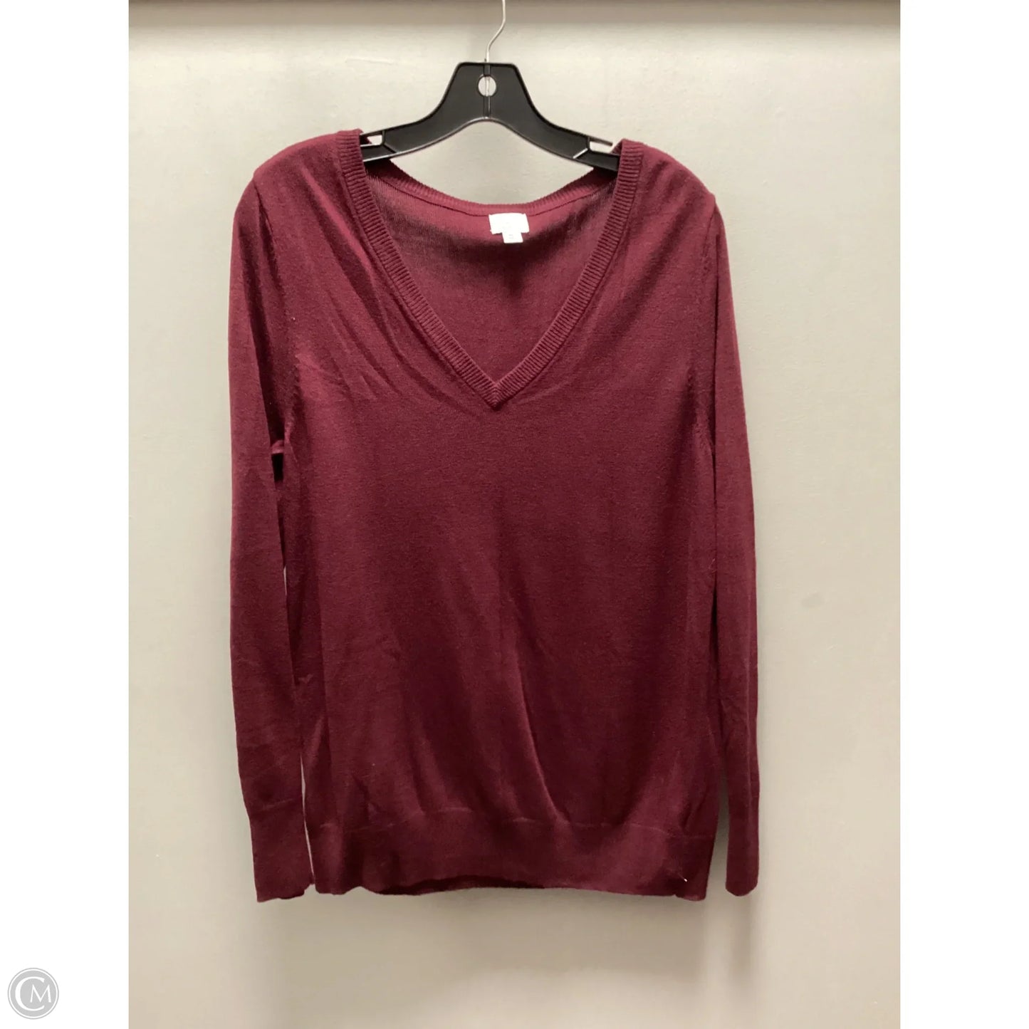 Top Long Sleeve By A New Day In Maroon, Size: Xl