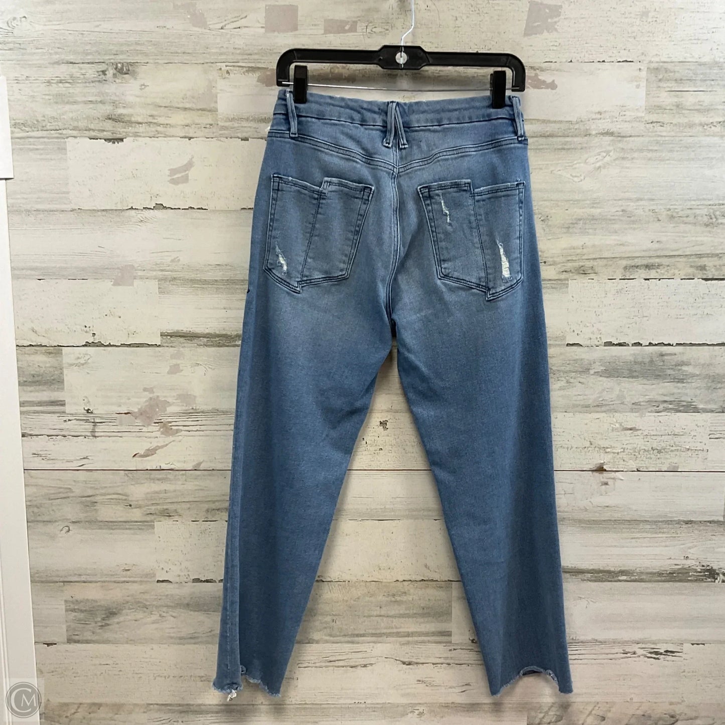 Jeans Straight By Good American In Blue Denim, Size: 8