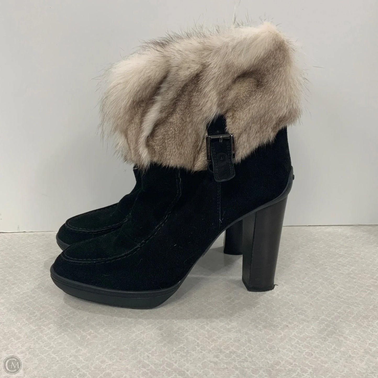 Boots Luxury Designer By Tods In Black, Size: 9.5